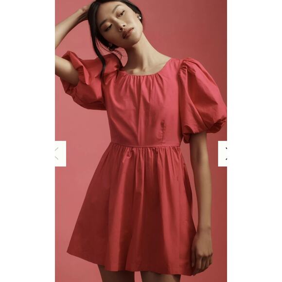 NWT Anthropologie Puff-Sleeve Romper Size 4 $148 - Picture 3 of 6